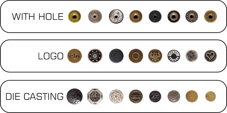 snap button berkualitas rivet metal besi wahana kreasi hasil kencana